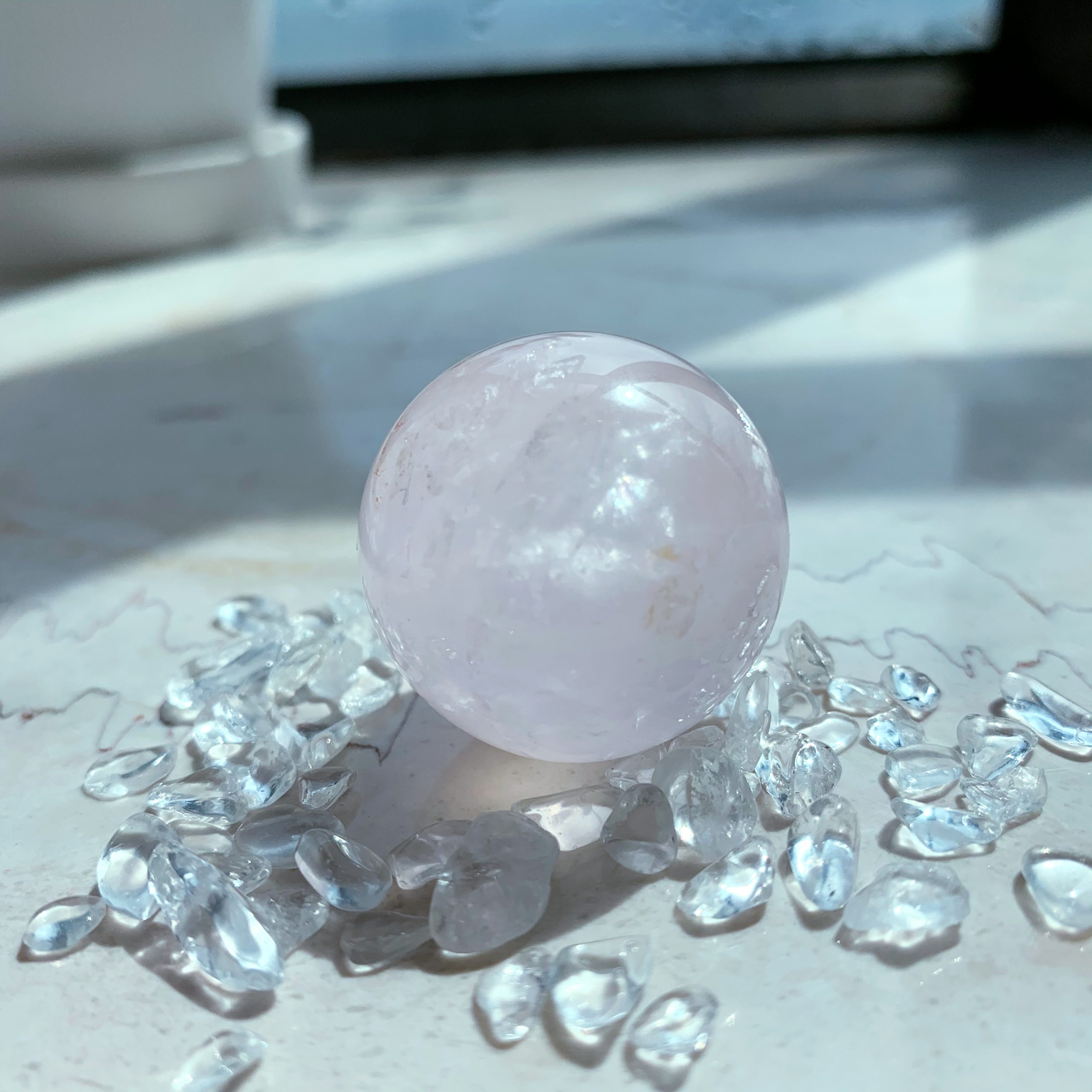 粉晶水晶球 (30mm)